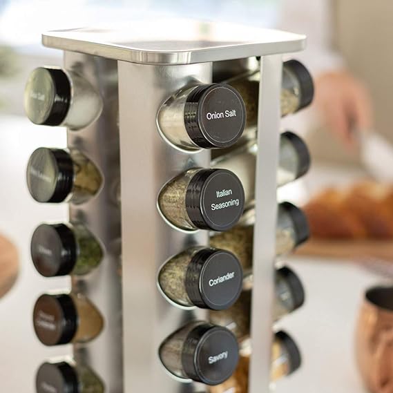 20 Jar Spice Rack برج عبوات البهارات